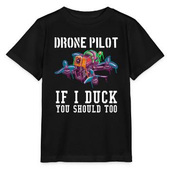 Drone Pilot Drone Design Drone Pilot Cadeau - T-shirt bio MINI CREATOR Stanley/Stella Enfant - noir - Devant - Mikhail (115cm)
