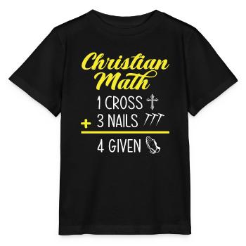 Pasteur Pasteur Mathématiques chrétiennes - T-shirt bio MINI CREATOR Stanley/Stella Enfant - noir - Devant - Mikhail (115cm)