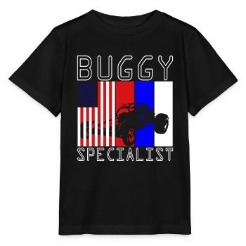 Buggy de plage de Dune - T-shirt bio MINI CREATOR Stanley/Stella Enfant - noir - Devant - Mikhail (115cm)