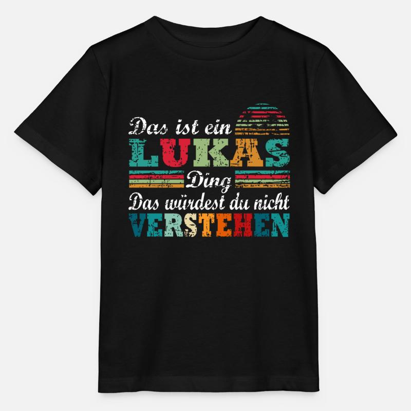 Name Lukas - Stanley/Stella Kinder T-Shirt MINI CREATOR  - Schwarz