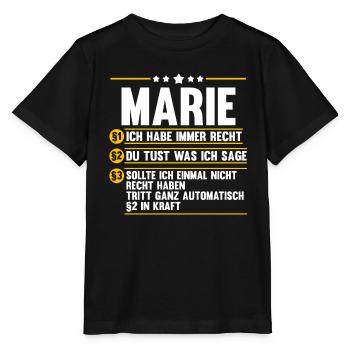 Marie - Stanley/Stella Kinder T-Shirt MINI CREATOR  - Schwarz - Vorne - Mikhail (115cm)