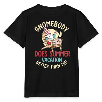 Lustige Gnome Sommerferien - Stanley/Stella Kinder T-Shirt MINI CREATOR  - Schwarz - Vorne - Mikhail (115cm)