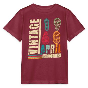 April 1968 - Stanley/Stella Kinder T-Shirt MINI CREATOR  - Burgunderrot - Vorne - Kain (125cm)