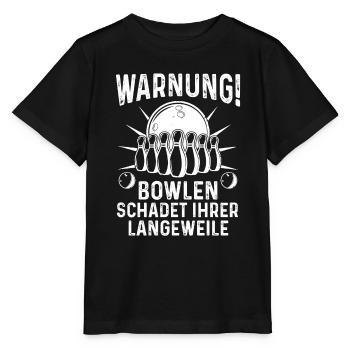 Bowler Bowlen Kegeln Bowling - Stanley/Stella Kinder T-Shirt MINI CREATOR  - Schwarz - Vorne - Mikhail (115cm)