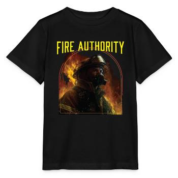 Autorité d’incendie Service d’incendie Pompier Pompier - T-shirt bio MINI CREATOR Stanley/Stella Enfant - noir - Devant - Mikhail (115cm)