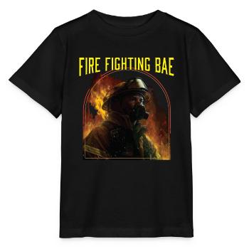 Lutte contre l’incendie Bae Pompiers Secours Lutte contre l’incendie - T-shirt bio MINI CREATOR Stanley/Stella Enfant - noir - Devant - Mikhail (115cm)