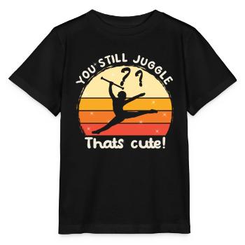 Acrobatics Dance Baton Twirler Pole Gymnastics - Stanley/Stella MINI CREATOR Kids’ T-Shirt - black - Front - Mikhail (115cm)