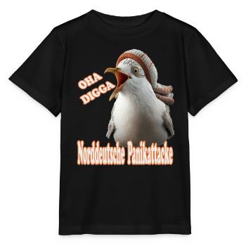 OHA North German panic attack Frisian North Sea - Stanley/Stella MINI CREATOR Kids’ T-Shirt - black - Front - Mikhail (115cm)