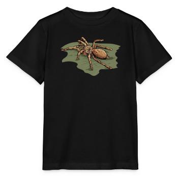 Tarentule I Tarantula Terrarium motif pour - T-shirt bio MINI CREATOR Stanley/Stella Enfant - noir - Devant - Mikhail (115cm)