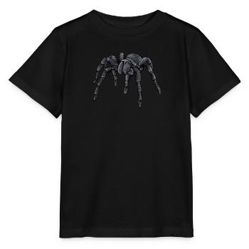 Tarentule I Tarantula Terrarium motif pour - T-shirt bio MINI CREATOR Stanley/Stella Enfant - noir - Devant - Mikhail (115cm)