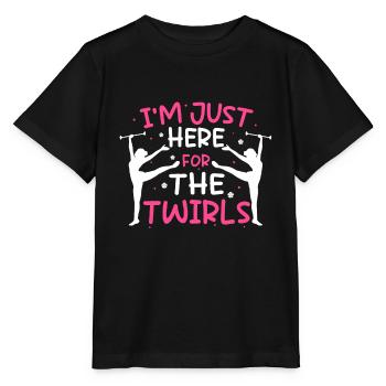 Twirling Baton Majorette Rod Turning - Stanley/Stella MINI CREATOR Kids’ T-Shirt - black - Front - Mikhail (115cm)