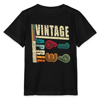 Avril 1963 Anniversaire Avril 1963 Avril - T-shirt bio MINI CREATOR Stanley/Stella Enfant - noir - Devant - Mikhail (115cm)