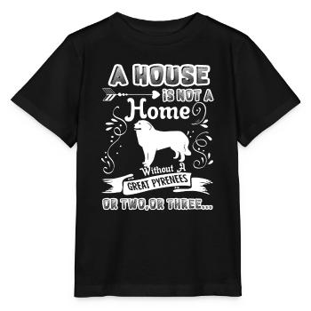 Great Pyrenees Home Without Great Pyrenees - Stanley/Stella MINI CREATOR Kids’ T-Shirt - black - Front - Mikhail (115cm)