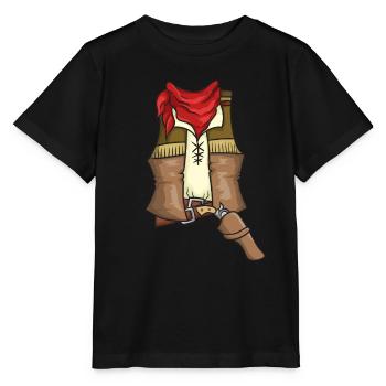 Cowboy Costume - Stanley/Stella MINI CREATOR Kids’ T-Shirt - black - Front - Mikhail (115cm)