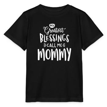 Mes plus grandes bénédictions Appelez-moi maman - T-shirt bio MINI CREATOR Stanley/Stella Enfant - noir - Devant - Mikhail (115cm)