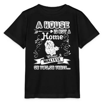 Maltese Home Without Maltese - Stanley/Stella MINI CREATOR Kids’ T-Shirt - black - Front - Mikhail (115cm)