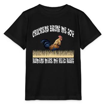 Chicken Chickens Chicken coop Christmas Gift - Stanley/Stella MINI CREATOR Kids’ T-Shirt - black - Front - Mikhail (115cm)