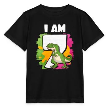 7. Geburtstag - Stanley/Stella Kinder T-Shirt MINI CREATOR  - Schwarz - Vorne - Mikhail (115cm)