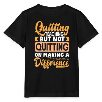 Quitter l’enseignement mais ne pas abandonner la création d’un - T-shirt bio MINI CREATOR Stanley/Stella Enfant - noir - Devant - Mikhail (115cm)