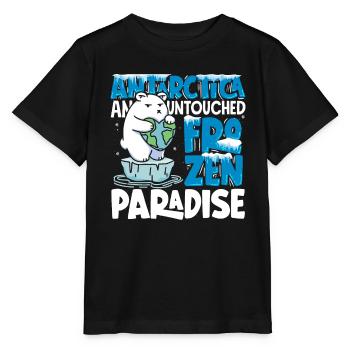 Antarctica an untouched frozen Paradise - Stanley/Stella MINI CREATOR Kids’ T-Shirt - black - Front - Mikhail (115cm)