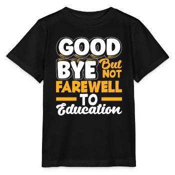 Adieu mais pas adieu à l’éducation - T-shirt bio MINI CREATOR Stanley/Stella Enfant - noir - Devant - Mikhail (115cm)