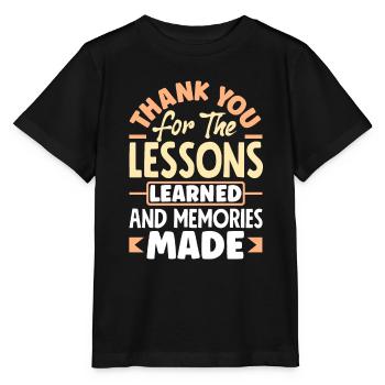 Merci pour les leçons apprises et les souvenirs - T-shirt bio MINI CREATOR Stanley/Stella Enfant - noir - Devant - Mikhail (115cm)