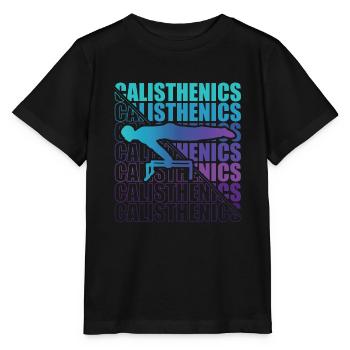 Calisthenics Street Workout Gymnastics Fitness - Stanley/Stella MINI CREATOR Kids’ T-Shirt - black - Front - Mikhail (115cm)