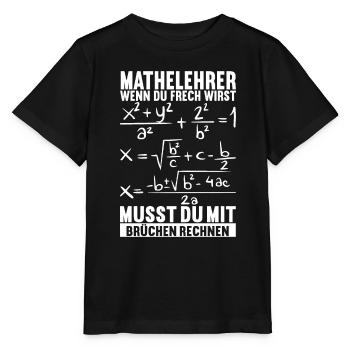 Mathe Mathelehrer - Stanley/Stella Kinder T-Shirt MINI CREATOR  - Schwarz - Vorne - Mikhail (115cm)