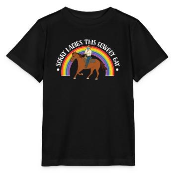 Schwuler Cowboy - Stanley/Stella Kinder T-Shirt MINI CREATOR  - Schwarz - Vorne - Mikhail (115cm)