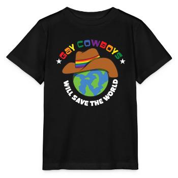 Gay Cowboy wird die Welt retten - Stanley/Stella Kinder T-Shirt MINI CREATOR  - Schwarz - Vorne - Mikhail (115cm)