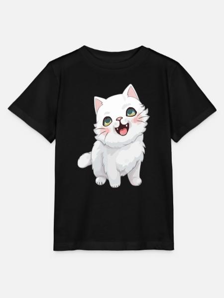 Süßes Kätzchen mit Katzenauge für Katzenliebhaber - Stanley/Stella Kinder T-Shirt MINI CREATOR  - Schwarz