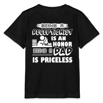 Receptionist Receptionist Dad - Stanley/Stella MINI CREATOR Kids’ T-Shirt - black - Front - Mikhail (115cm)