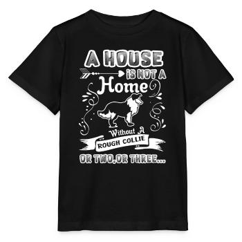 Rough Collie Home Without Rough Collie - Stanley/Stella MINI CREATOR Kids’ T-Shirt - black - Front - Mikhail (115cm)