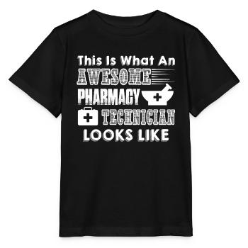 Pharmacy Technician Awesome Pharmacy Technician - Stanley/Stella MINI CREATOR Kids’ T-Shirt - black - Front - Mikhail (115cm)