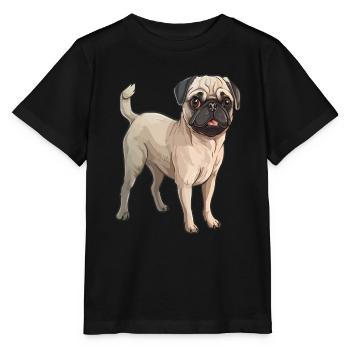 Boxer Niedlicher Hund - Stanley/Stella Kinder T-Shirt MINI CREATOR  - Schwarz - Vorne - Mikhail (115cm)