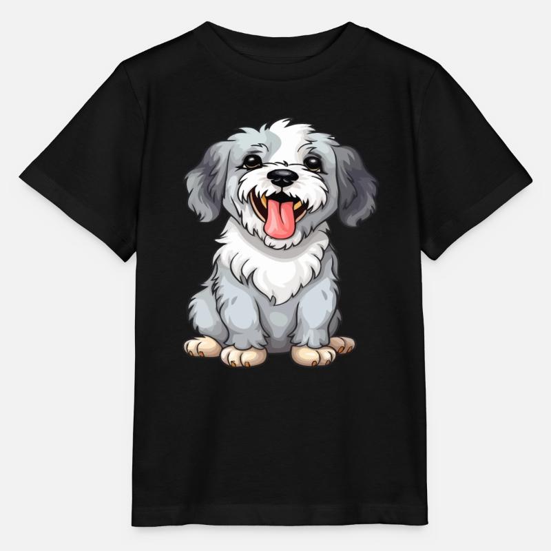 Chien mignon - T-shirt bio MINI CREATOR Stanley/Stella Enfant - noir