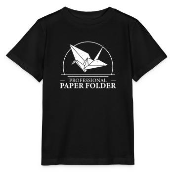 Awesome Origami Master Professional Paper Case - Stanley/Stella MINI CREATOR Kids’ T-Shirt - black - Front - Mikhail (115cm)
