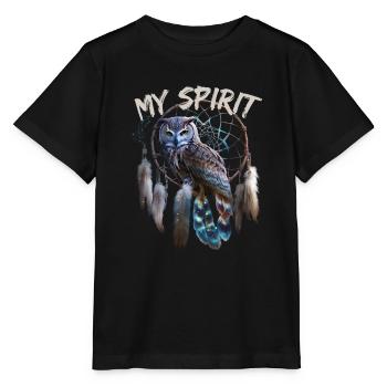 My Spirit für einen Esoteriker Esoterikerin - Stanley/Stella Kinder T-Shirt MINI CREATOR  - Schwarz - Vorne - Mikhail (115cm)
