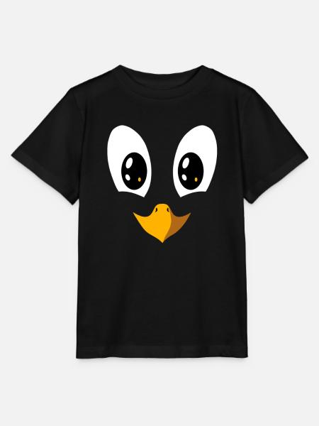 Face Penguin Animal Subject Portrait - Stanley/Stella MINI CREATOR Kids’ T-Shirt - black