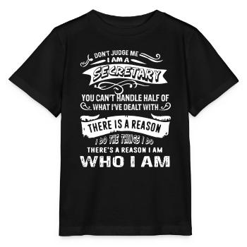 Secretary Don't Judge Secretary - Stanley/Stella MINI CREATOR Kids’ T-Shirt - black - Front - Mikhail (115cm)