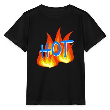 Flammes chaudes - T-shirt bio MINI CREATOR Stanley/Stella Enfant - noir - Devant - Mikhail (115cm)