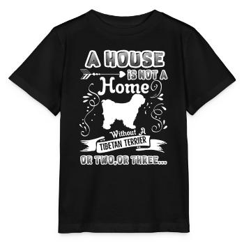 Tibetan Terrier Home Without Tibetan Terrier - Stanley/Stella MINI CREATOR Kids’ T-Shirt - black - Front - Mikhail (115cm)
