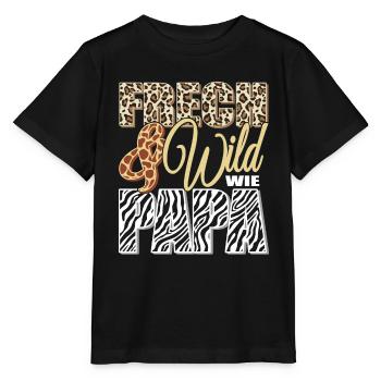 Frech und Wild wie Papa - Stanley/Stella Kinder T-Shirt MINI CREATOR  - Schwarz - Vorne - Mikhail (115cm)