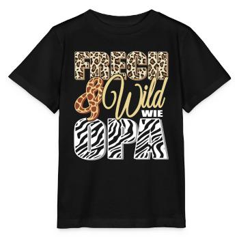 Frech und Wild wie Opa - Stanley/Stella Kinder T-Shirt MINI CREATOR  - Schwarz - Vorne - Mikhail (115cm)
