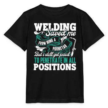 Welding Welding Save Me - Stanley/Stella MINI CREATOR Kids’ T-Shirt - black - Front - Mikhail (115cm)