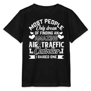 Air Traffic Controller Air Traffic Controller Mom - Stanley/Stella MINI CREATOR Kids’ T-Shirt - black - Front - Mikhail (115cm)