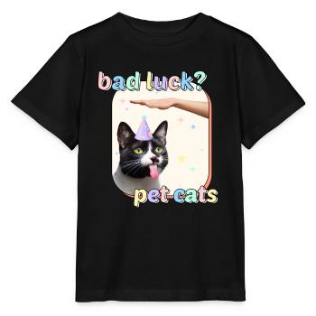 Cat Memes - Bad Luck Pet Cats - Stanley/Stella MINI CREATOR Kids’ T-Shirt - black - Front - Mikhail (115cm)