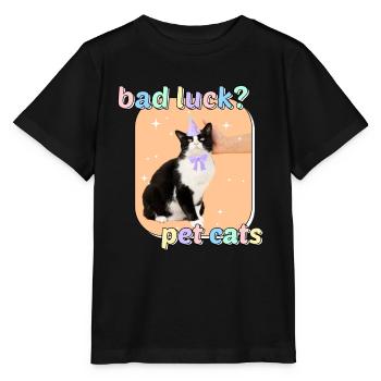 Cat Memes - Bad Luck Pet Cats - Stanley/Stella MINI CREATOR Kids’ T-Shirt - black - Front - Mikhail (115cm)