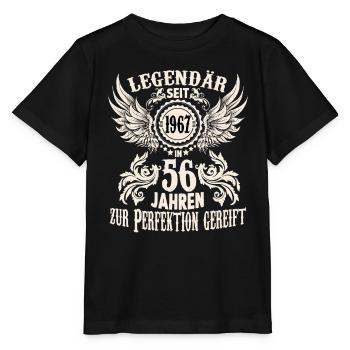 Eine Legende wird 56 Geburtstag Shirt zum Ehrentag - Stanley/Stella Kinder T-Shirt MINI CREATOR  - Schwarz - Vorne - Mikhail (115cm)
