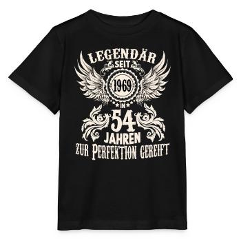 Geburtstags Shirt für 54 jährige Legende Ehrentag - Stanley/Stella Kinder T-Shirt MINI CREATOR  - Schwarz - Vorne - Mikhail (115cm)